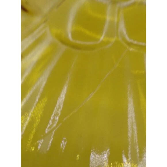 Vtg Unmarked Fenton Raised Cabbage Rose Amber Glass Pedestal Compote Candy Dish - Picture 8 of 15